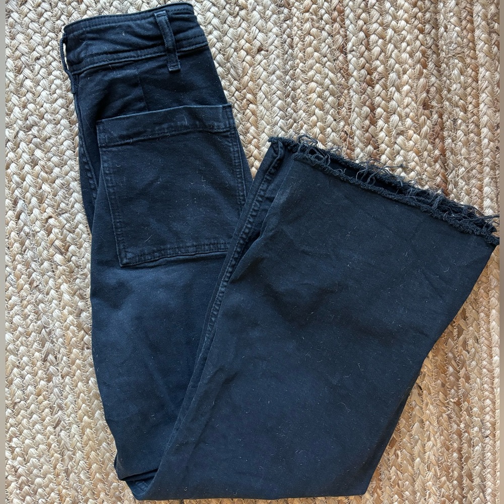 ZW COLLECTION HIGH WAIST MARINE STRAIGHT JEANS